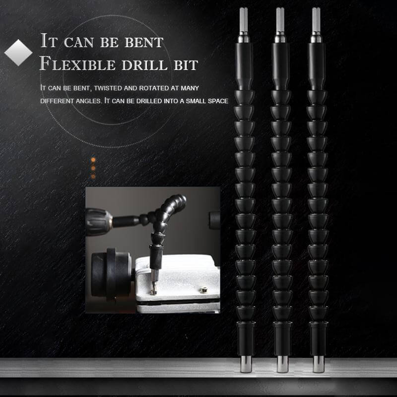 Flexible drill extension set