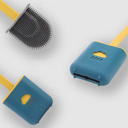 Flexible silicone toilet brush