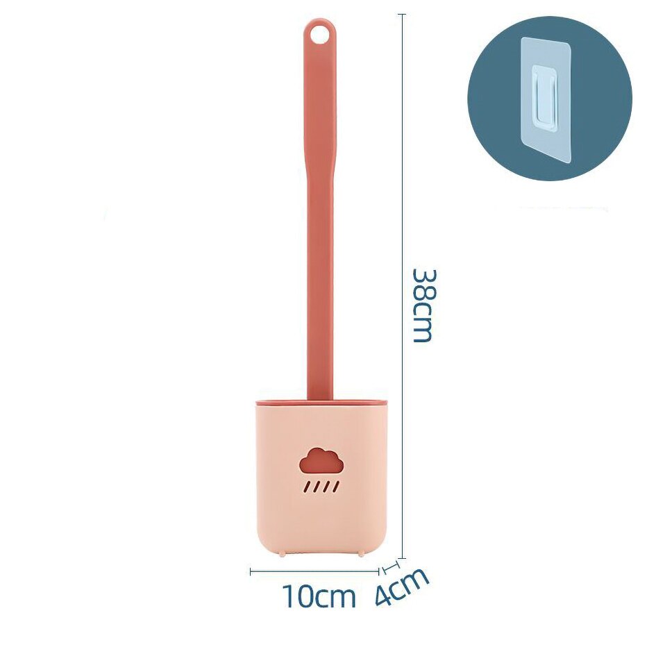 Flexible silicone toilet brush