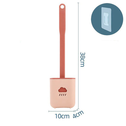 Flexible silicone toilet brush