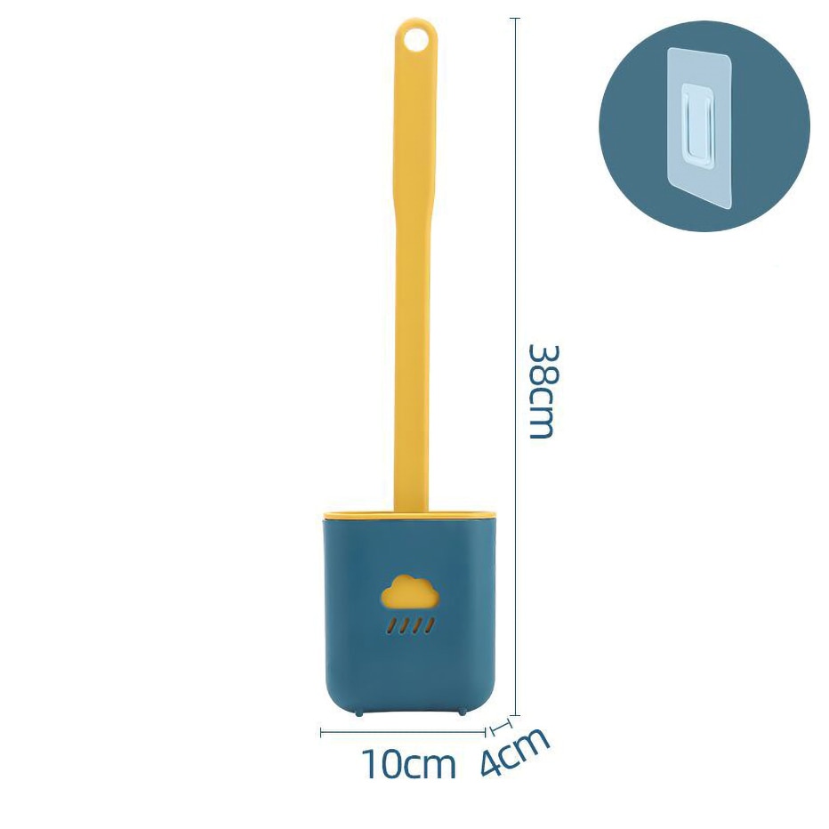 Flexible silicone toilet brush