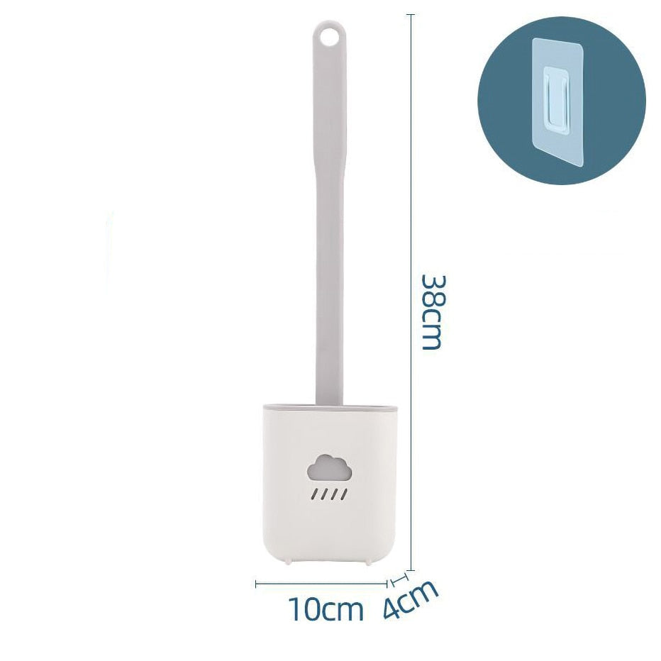 Flexible silicone toilet brush