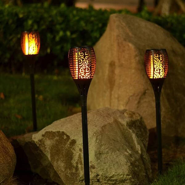 Flickering Flame Solar Torches