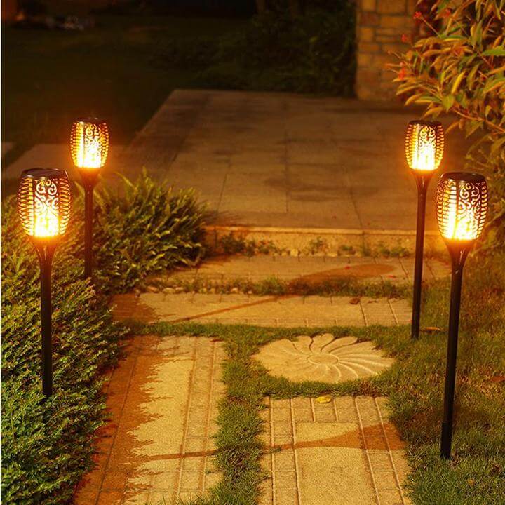 Flickering Flame Solar Torches