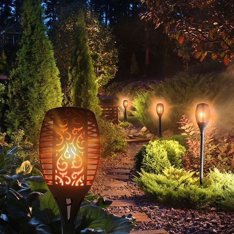 Flickering Flame Solar Torches