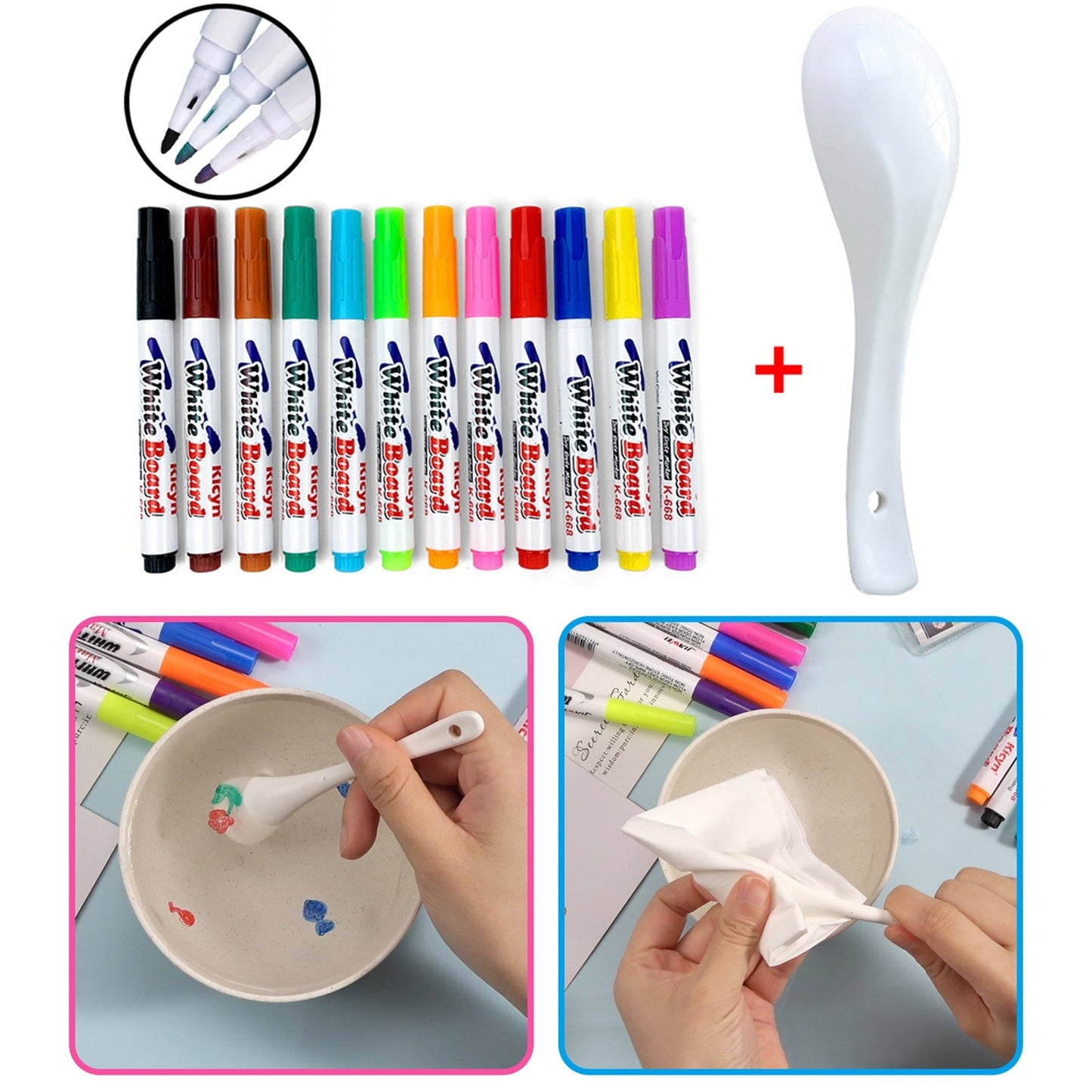 Floating Marker Pens (Pack of 8)