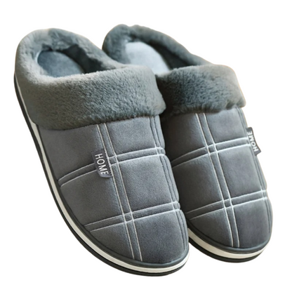Flock Striped Men's Indoor Slippers
