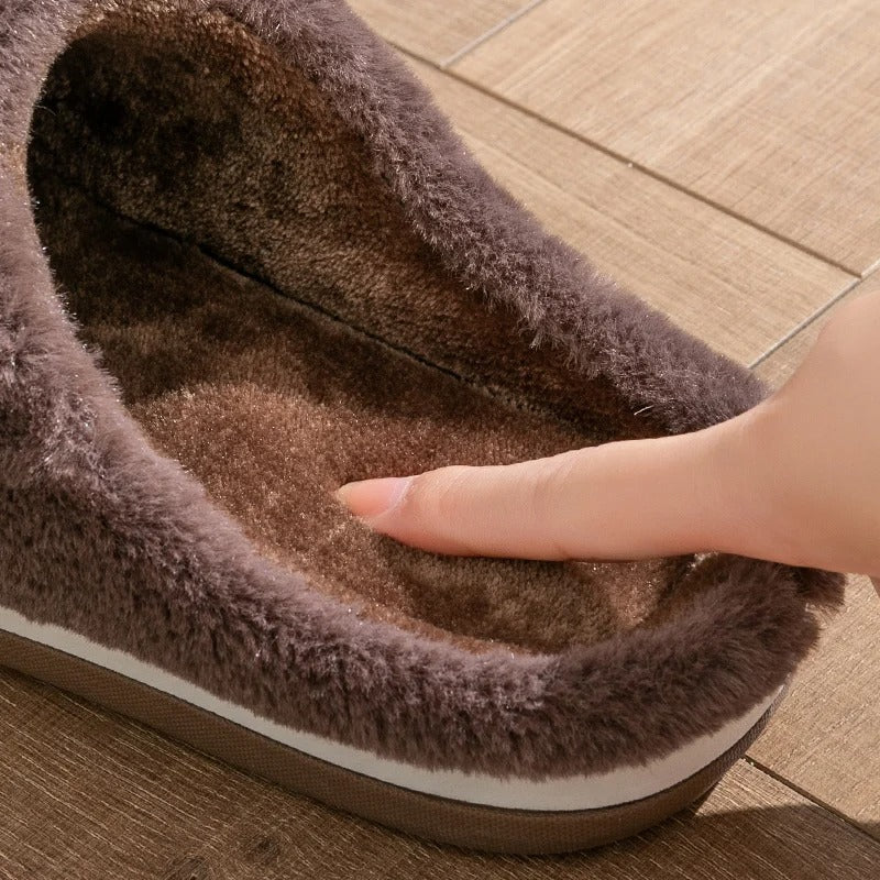 Flock Striped Men's Indoor Slippers