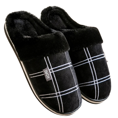 Flock Striped Men's Indoor Slippers