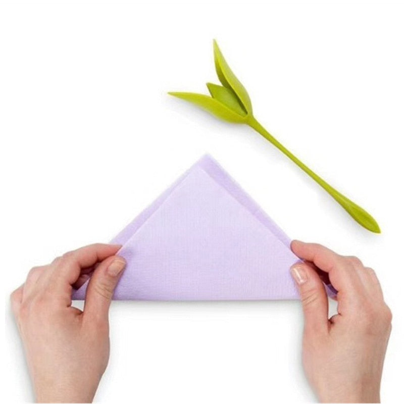 Flowered napkin holder