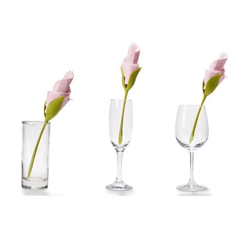 Flowered napkin holder