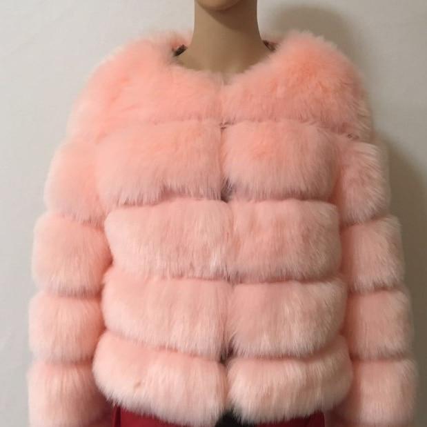 Fluffy faux fur ladies coat