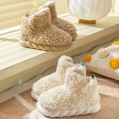 Fluffy fleece booties