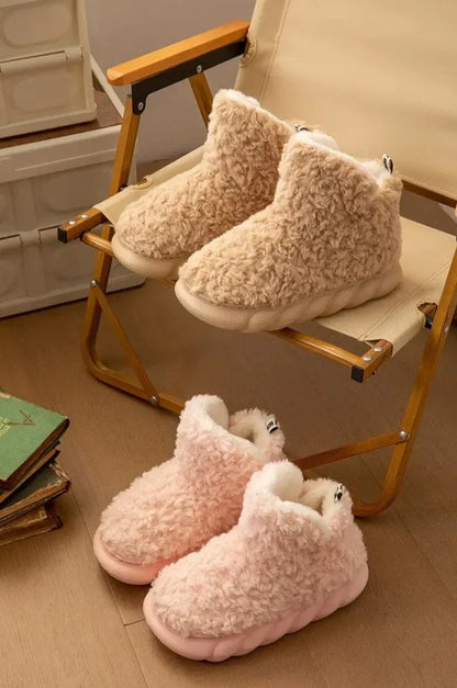 Fluffy fleece booties