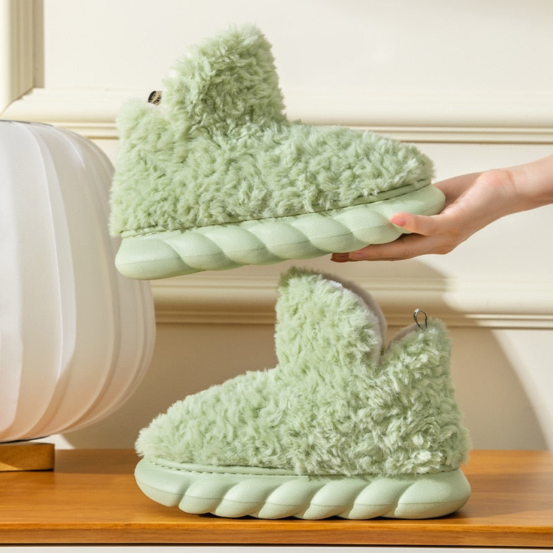 Fluffy fleece booties