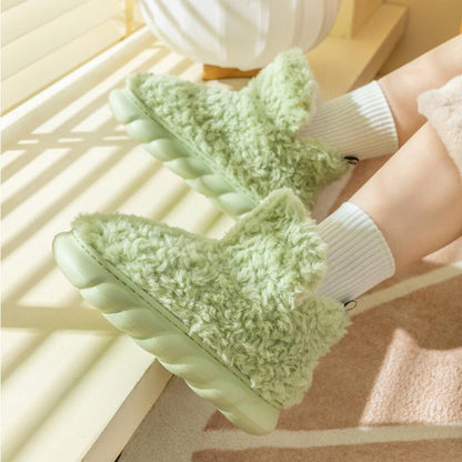 Fluffy fleece booties