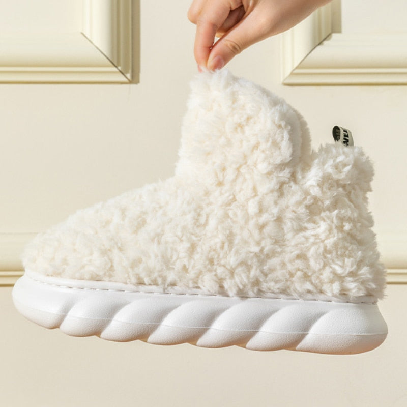 Fluffy fleece booties
