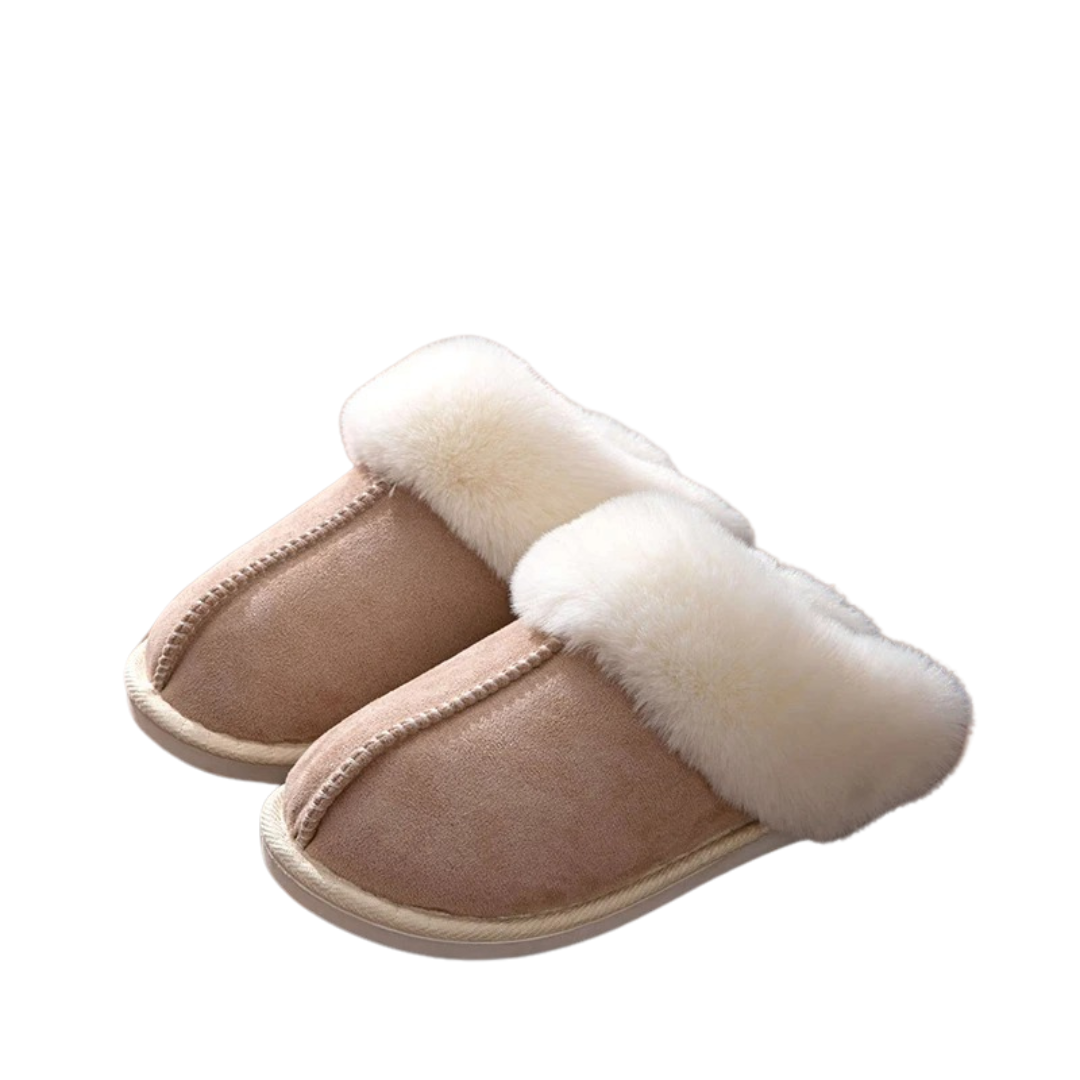 Fluffy warm slippers for women