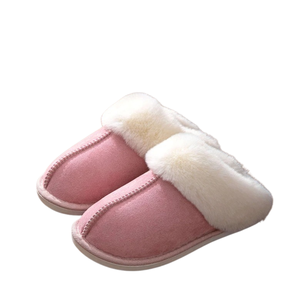 Fluffy warm slippers for women