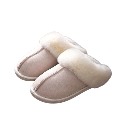 Fluffy warm slippers for women