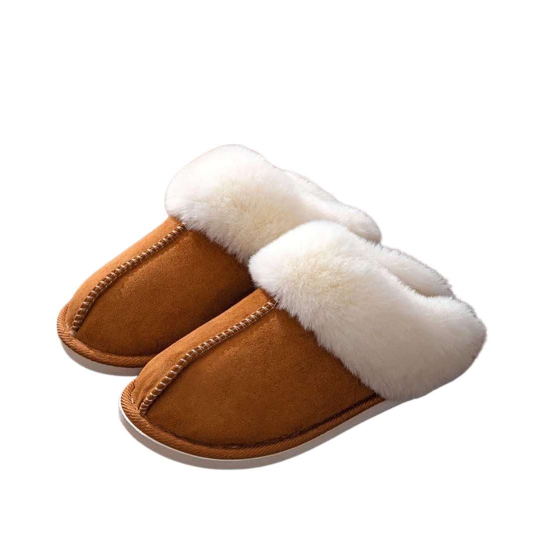 Fluffy warm slippers for women