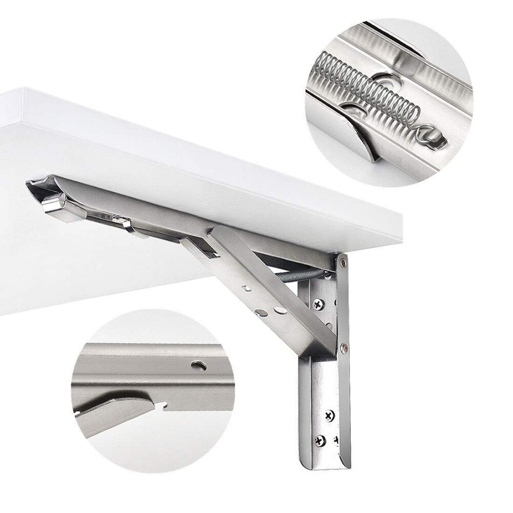 Foldable Wall Shelf Bracket (2pcs)