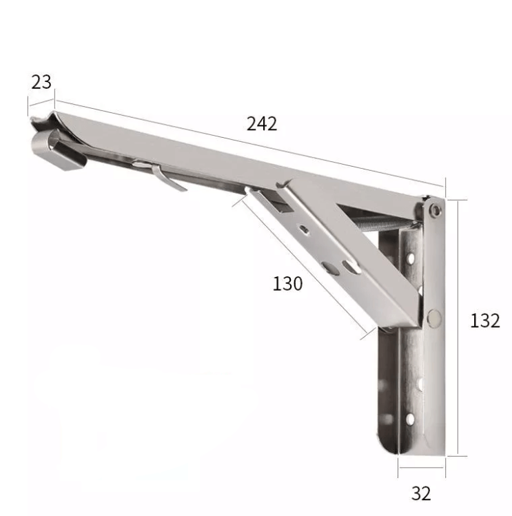 Foldable Wall Shelf Bracket (2pcs)