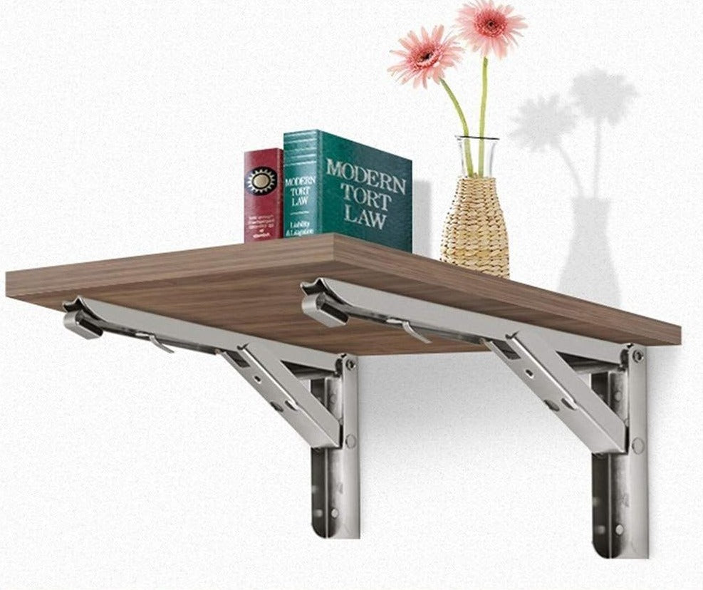 Foldable Wall Shelf Bracket (2pcs)