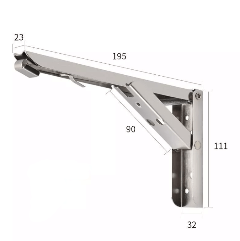 Foldable Wall Shelf Bracket (2pcs)