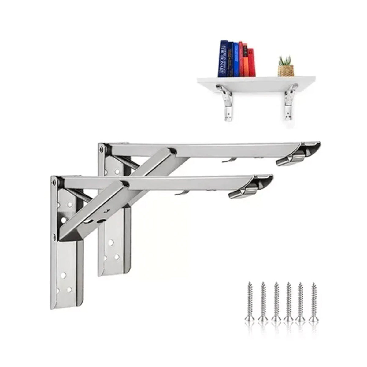 Foldable Wall Shelf Bracket (2pcs)