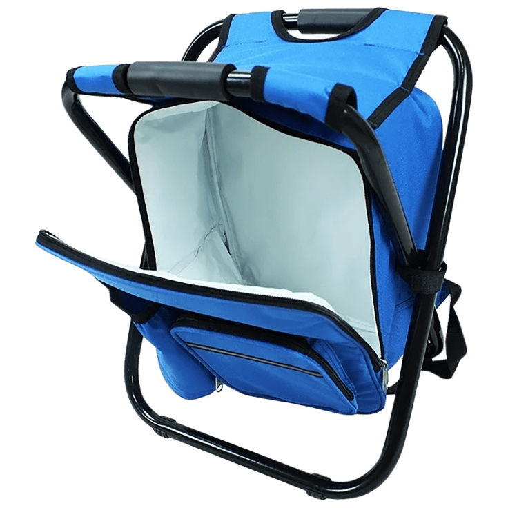 Foldable outdoor backpack stool