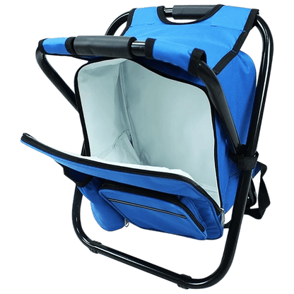 Foldable outdoor backpack stool