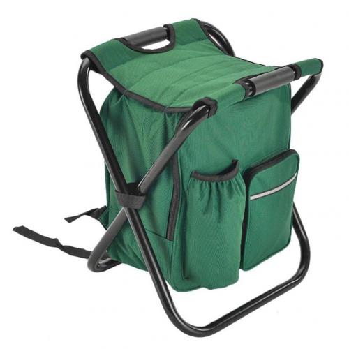 Foldable outdoor backpack stool