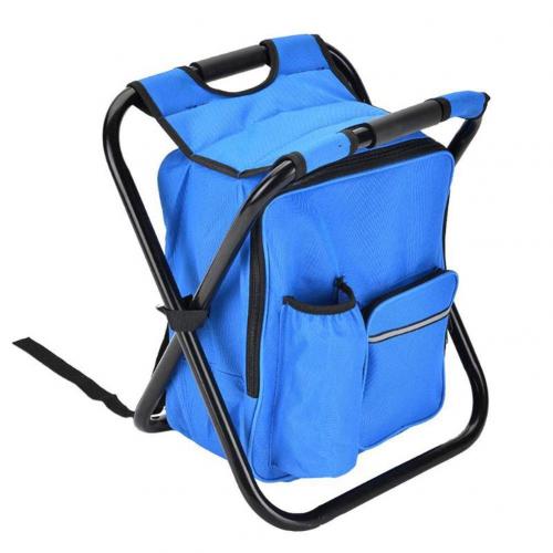 Foldable outdoor backpack stool