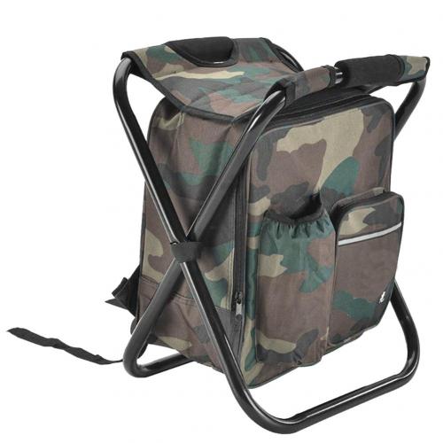 Foldable outdoor backpack stool