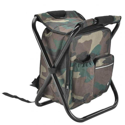 Foldable outdoor backpack stool
