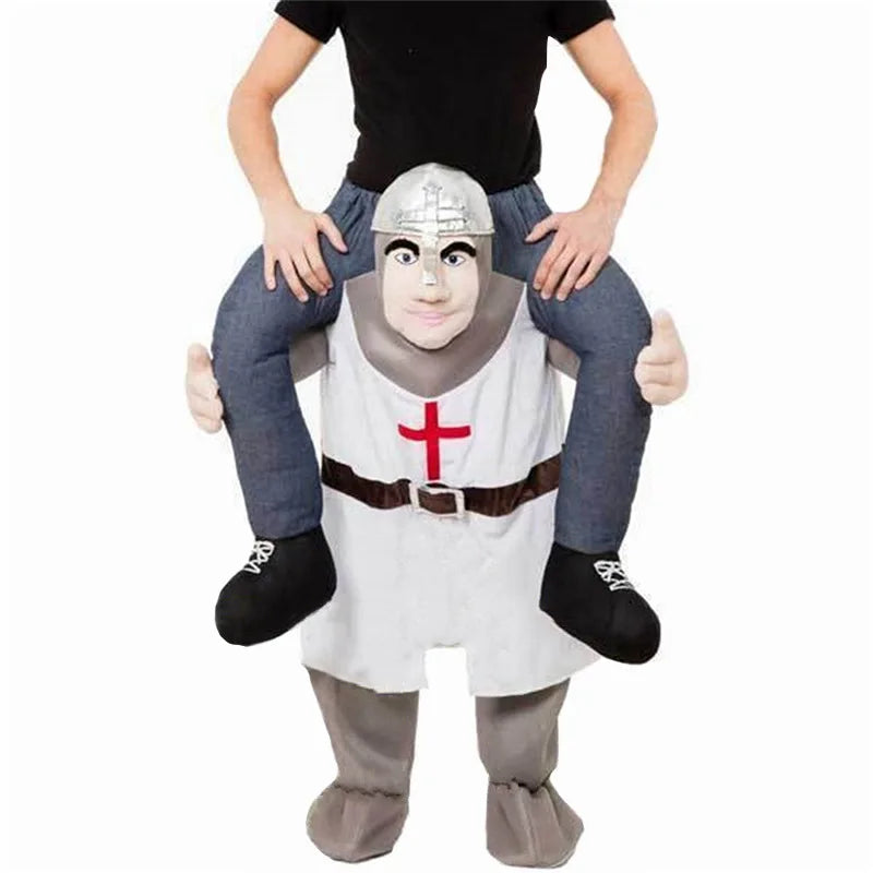 Funny Halloween Costume On a Friend's Shoulders