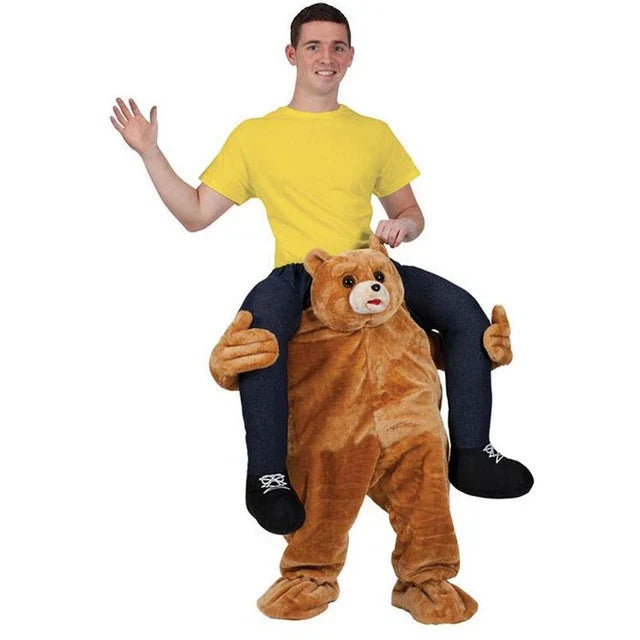 Funny Halloween Costume On a Friend's Shoulders
