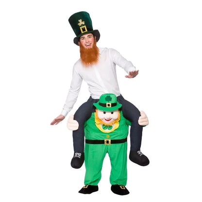 Funny Halloween Costume On a Friend's Shoulders