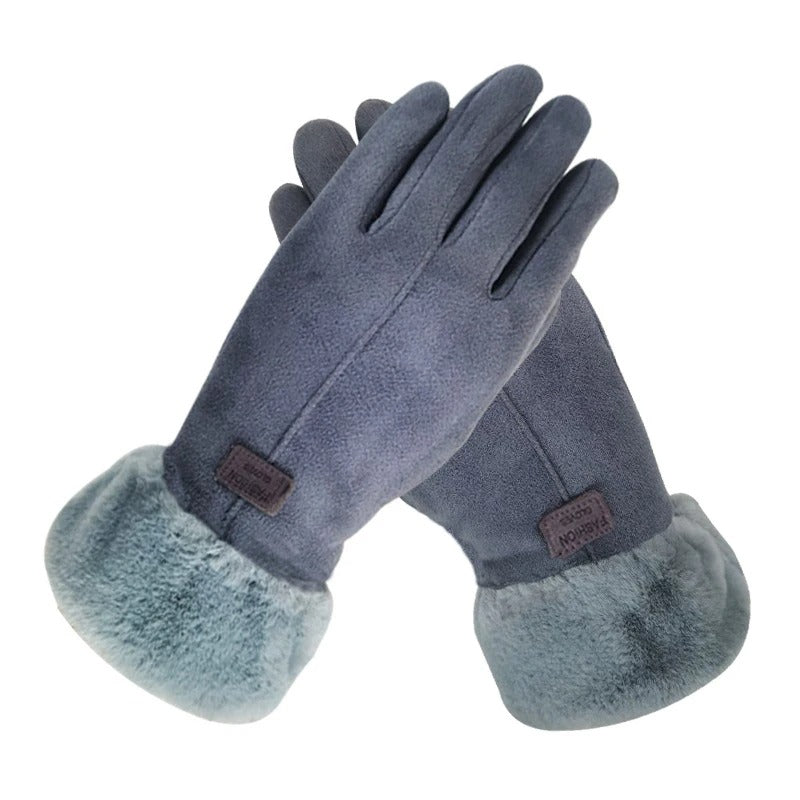 Fur Warm Full Finger Mittens