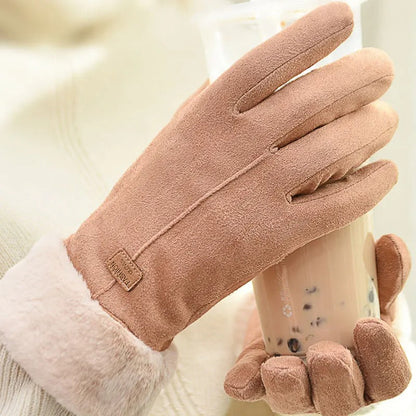 Fur Warm Full Finger Mittens