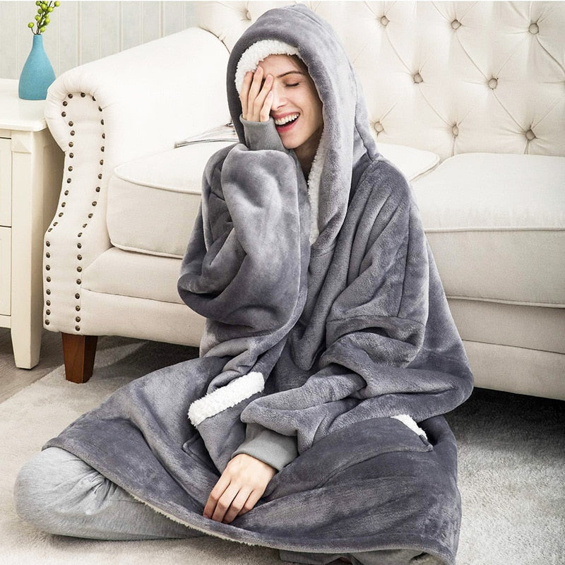 Furry Hoodie Blanket