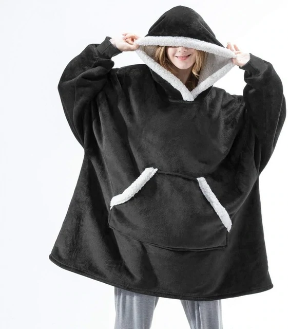 Furry Hoodie Blanket