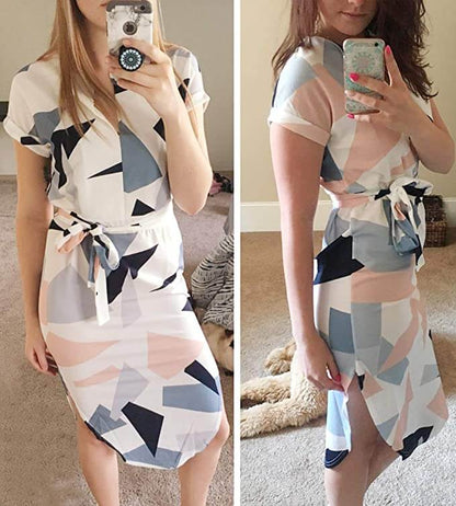Geometric Pencil Dress