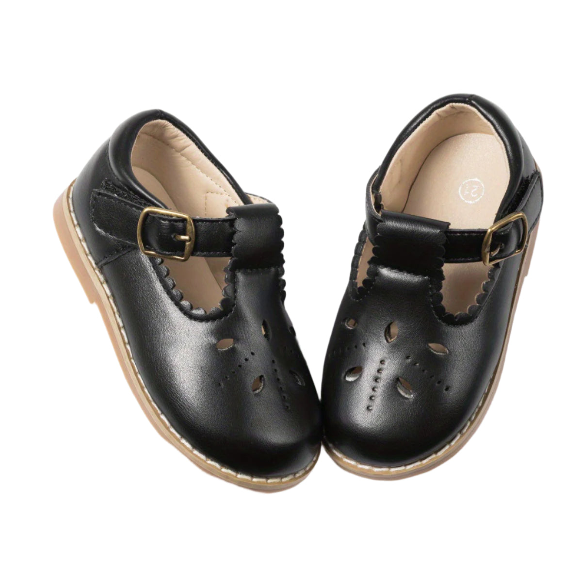 Girls' Shoes Flat Vintage Casual with Non-Slip Sole and Adjustable Strap