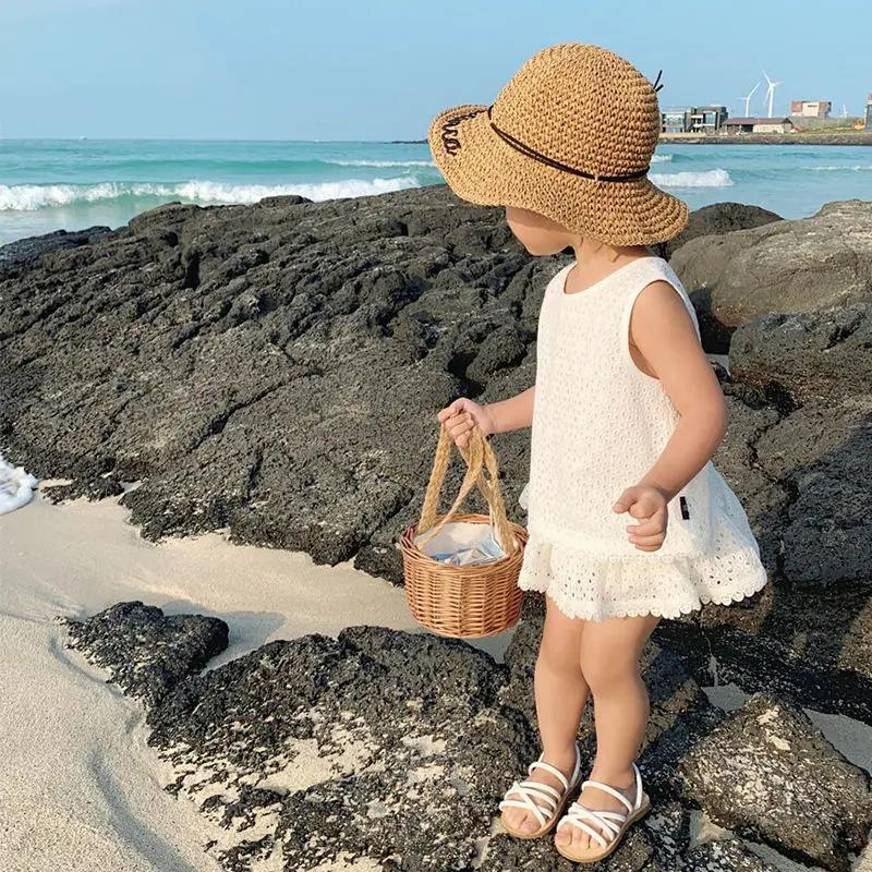 Girls' hollow lace set