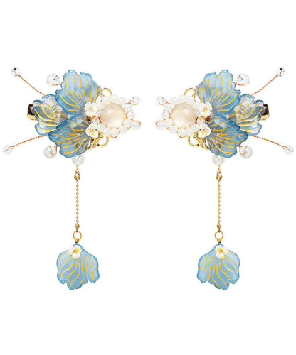 Girls' Hairpin Set Goldfish Design Blue Glaze 4
