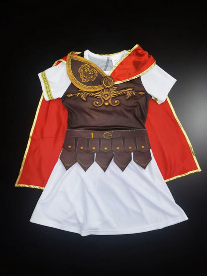 Girls' Roman Gladiator Warrior Princess Costume Set 1