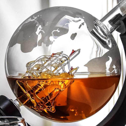 Globe Whiskey Carafe Set
