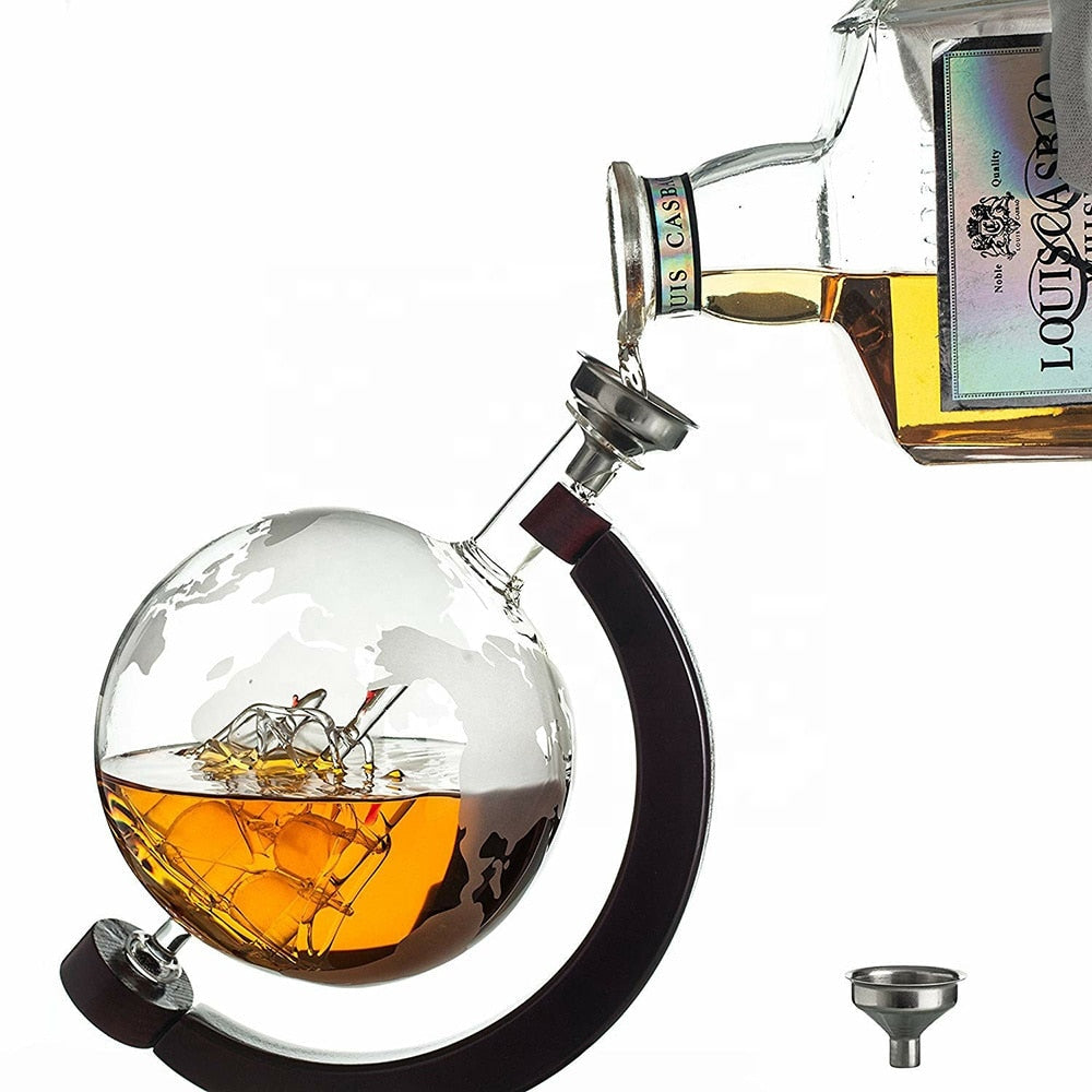 Globe Whiskey Carafe Set